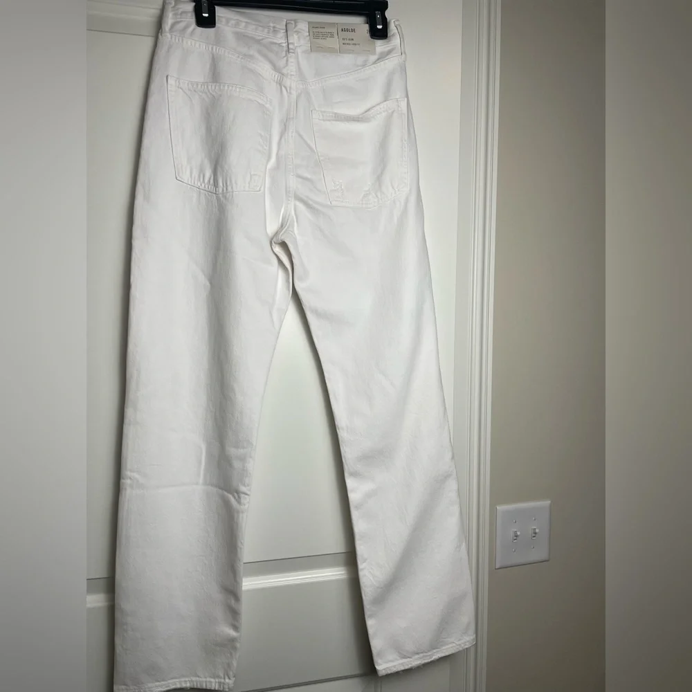 AGOLDE 90s Mid- high rise (13”) Loose Fit Jeans in WHITE VANISH spring vacation - Picture 7 of 15